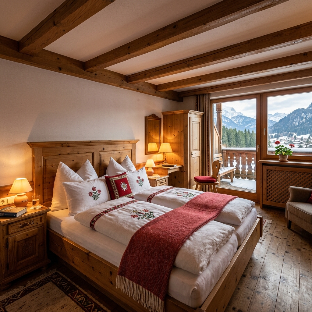 Klassisches Doppelzimmer (KI-generierte Visualisierung)